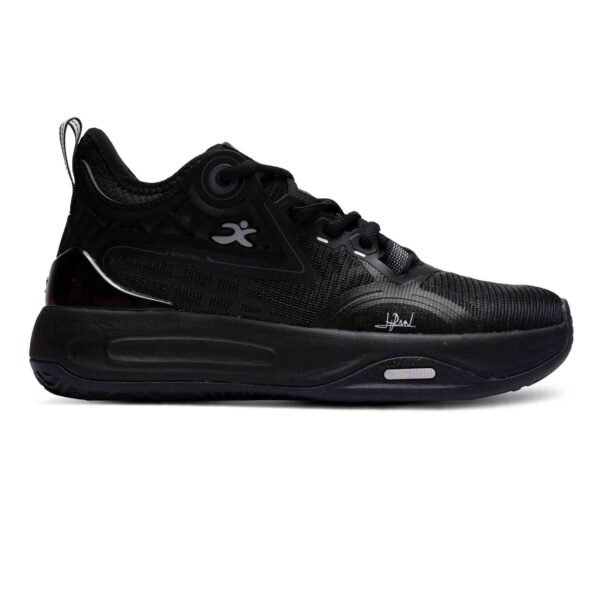 Zapatillas de básquet I-Run Gringotts 281M5 en color begro con detalles negro y blanco - derecha
