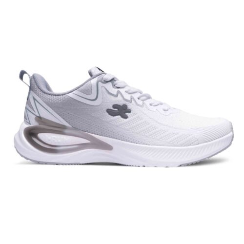 Zapatillas de running I-Run Runbbost 288M5 color blanco y grin con detalles marrones - Derecha